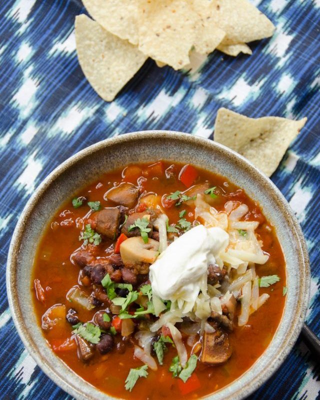 Black Bean Mushroom Chili Blue Jean Chef Meredith Laurence