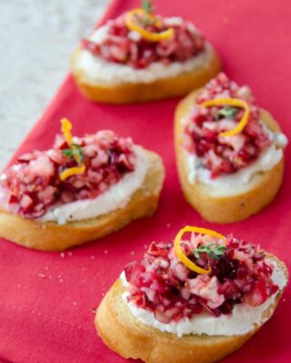 Cranberry Orange Crostini