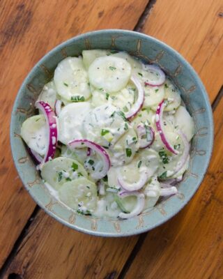 Cucumber Salad with Creamy Vidalia Onion Dressing