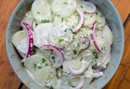 Cucumber Salad with Creamy Vidalia Onion Dressing