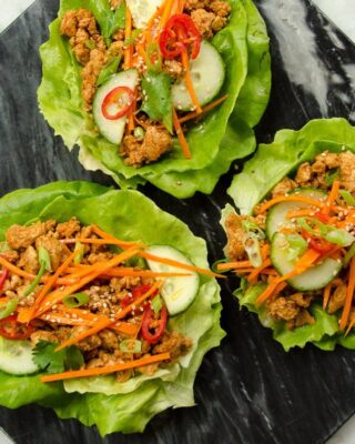 Korean BBQ Chicken Lettuce Wraps
