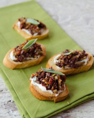 Ricotta Olive Crostini