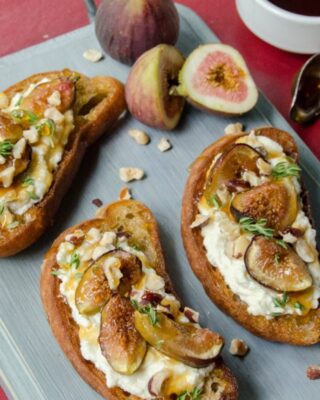 Fig Honey and Ricotta Toast