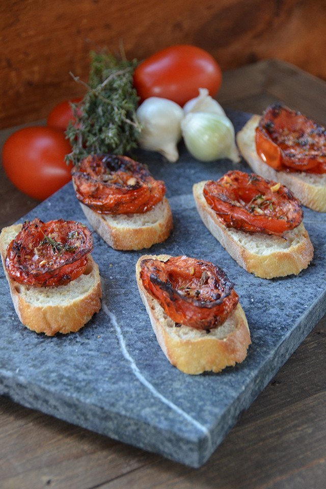 Thyme Garlic Tomatoes | Blue Jean Chef - Meredith Laurence