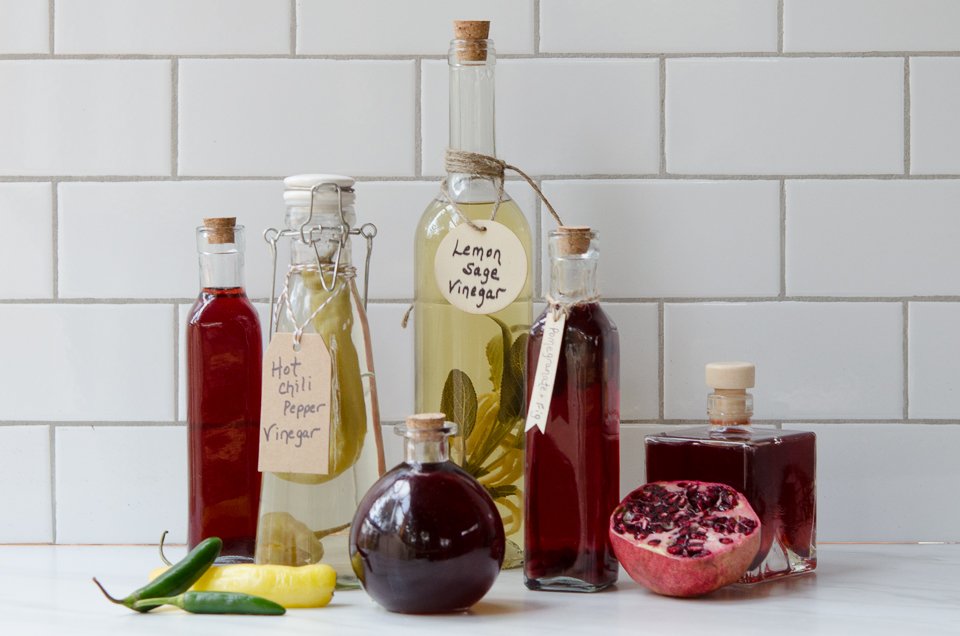 Homemade Flavored Vinegars Blue Jean Chef Meredith Laurence