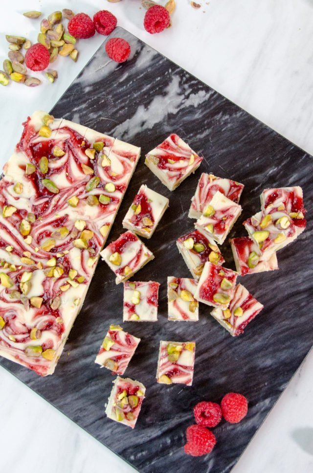 White Chocolate Raspberry Swirl Fudge Blue Jean Chef Meredith Laurence 