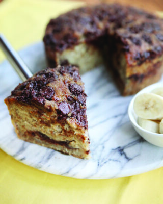 Banana Cake with Chocolate Chunks