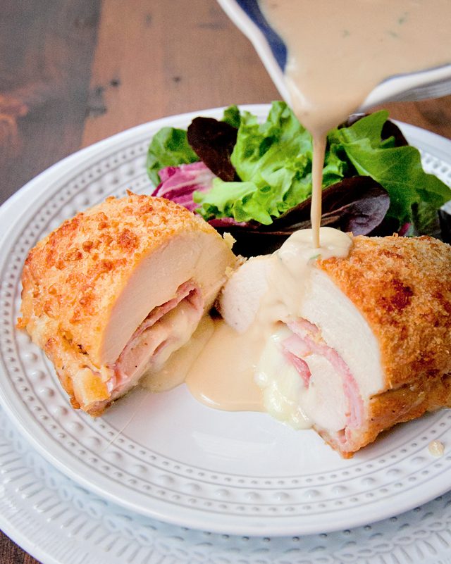 Chicken Cordon Bleu with Creamy Mustard Sauce