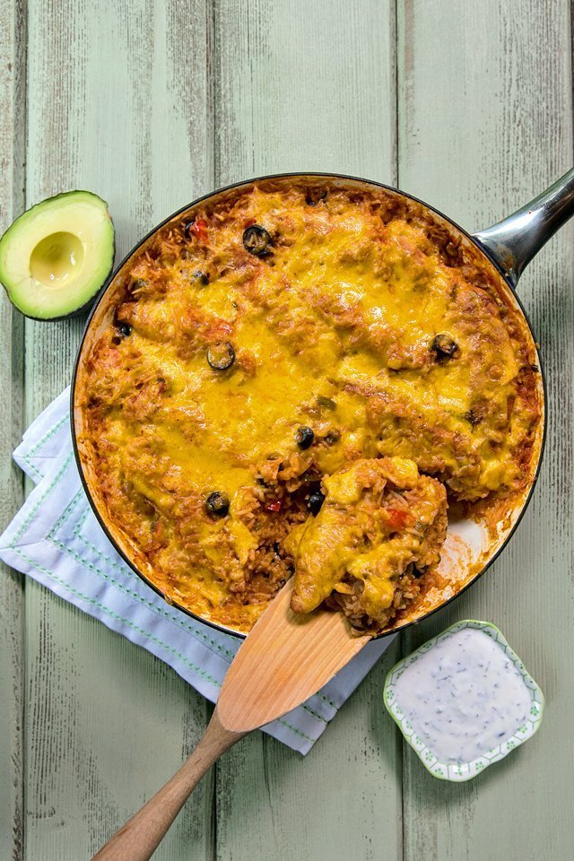 Skillet Chicken Enchilada Rice - Stovetop Version-image