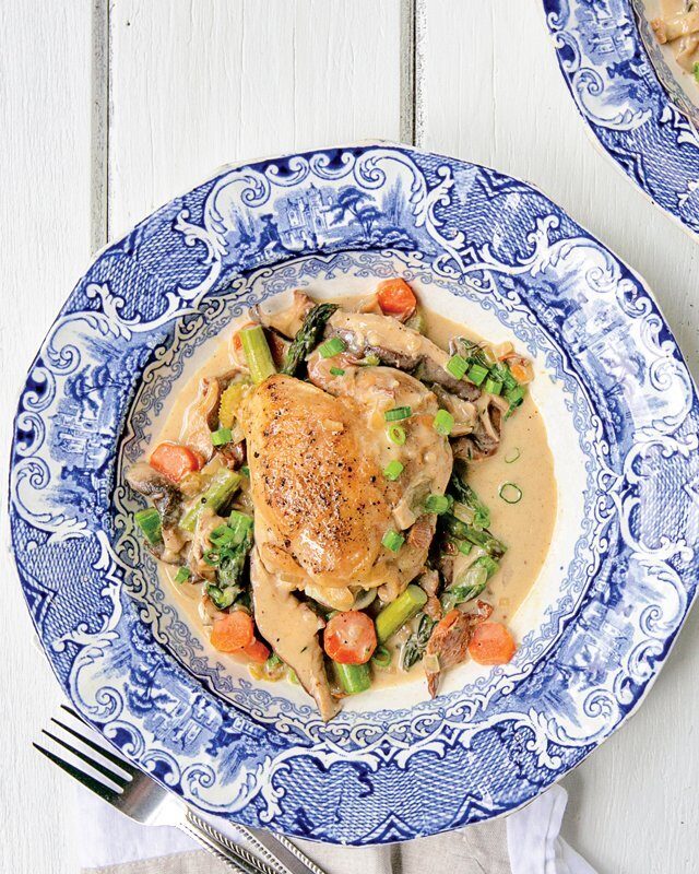 Chicken Fricassée with Spring Vegetables