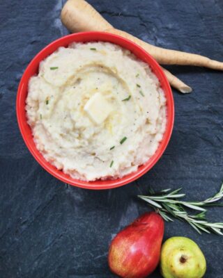 Parsnip, Pear and Rosemary Mash