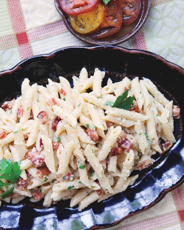 Pressure Cooker Penne Carbonara Blue Jean Chef Meredith Laurence