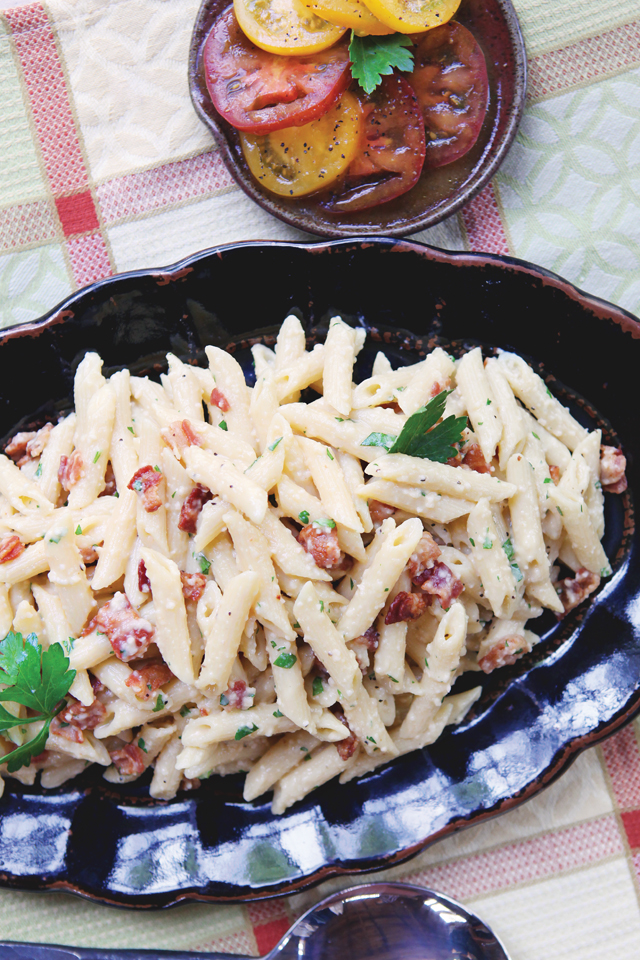 Pressure Cooker Penne Carbonara Blue Jean Chef Meredith Laurence