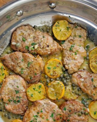 Pork Medallions with Picatta Sauce