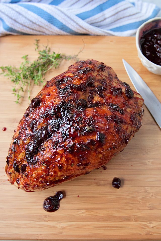 Air Fried Turkey Breast With Cherry Glaze Blue Jean Chef Meredith Laurence