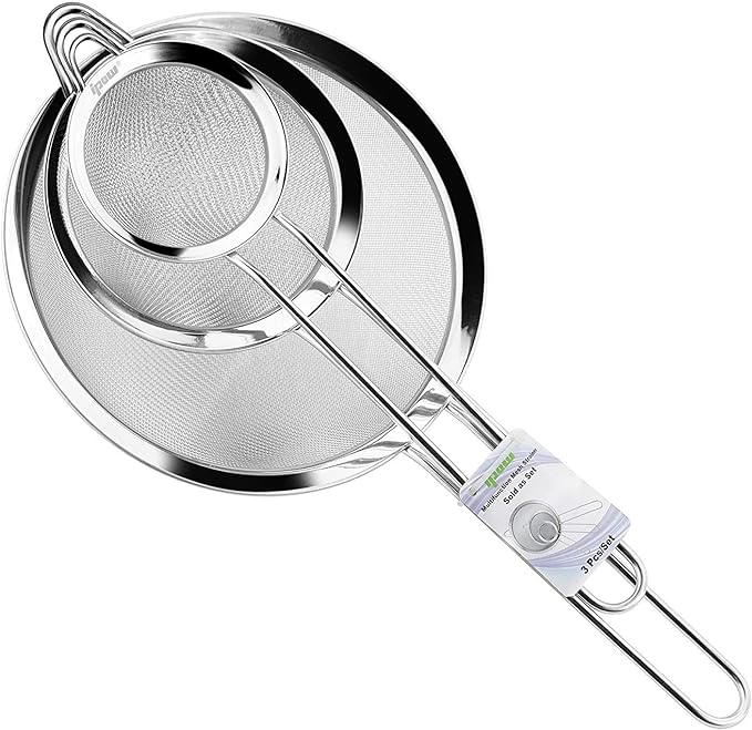 Stainless Steel Fine Mesh Strainer Blue Jean Chef Meredith Laurence