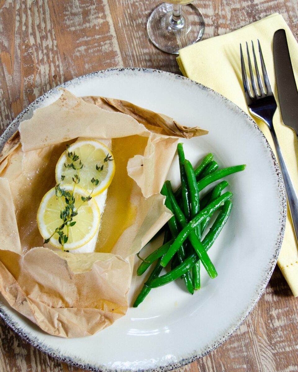 Halibut en Papillote Blue Jean Chef Meredith Laurence