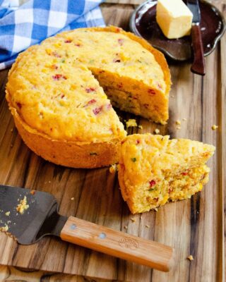 Instant Cornbread with Roasted Peppers