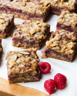 Raspberry Almond Fruit Squares