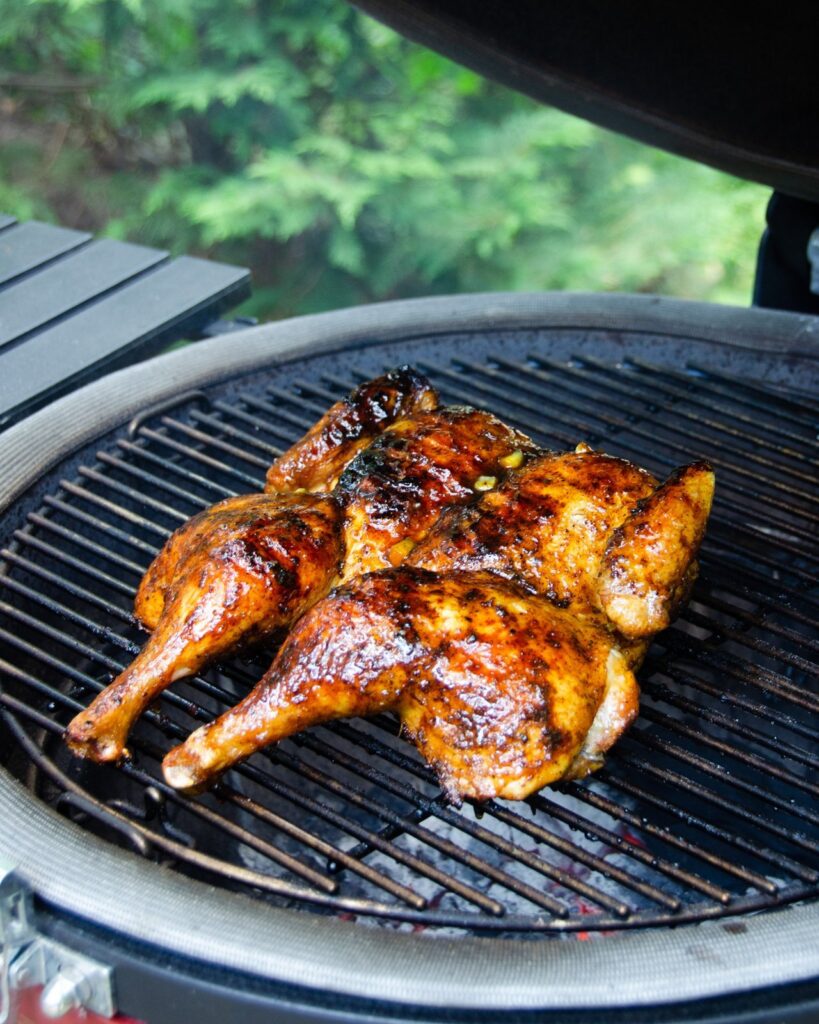 Charcoal-Grilled Spatchcock Chicken - Ginger & Sea Salt