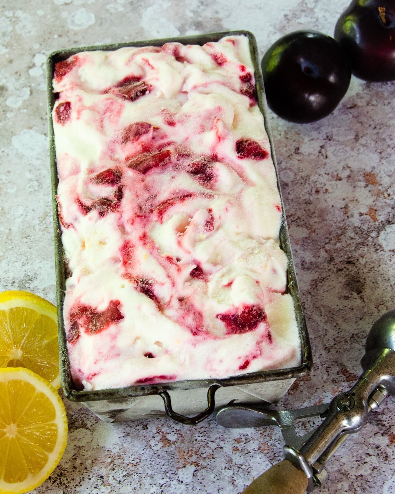 Plum Lemon Buttermilk Ice Cream Blue Jean Chef Meredith Laurence