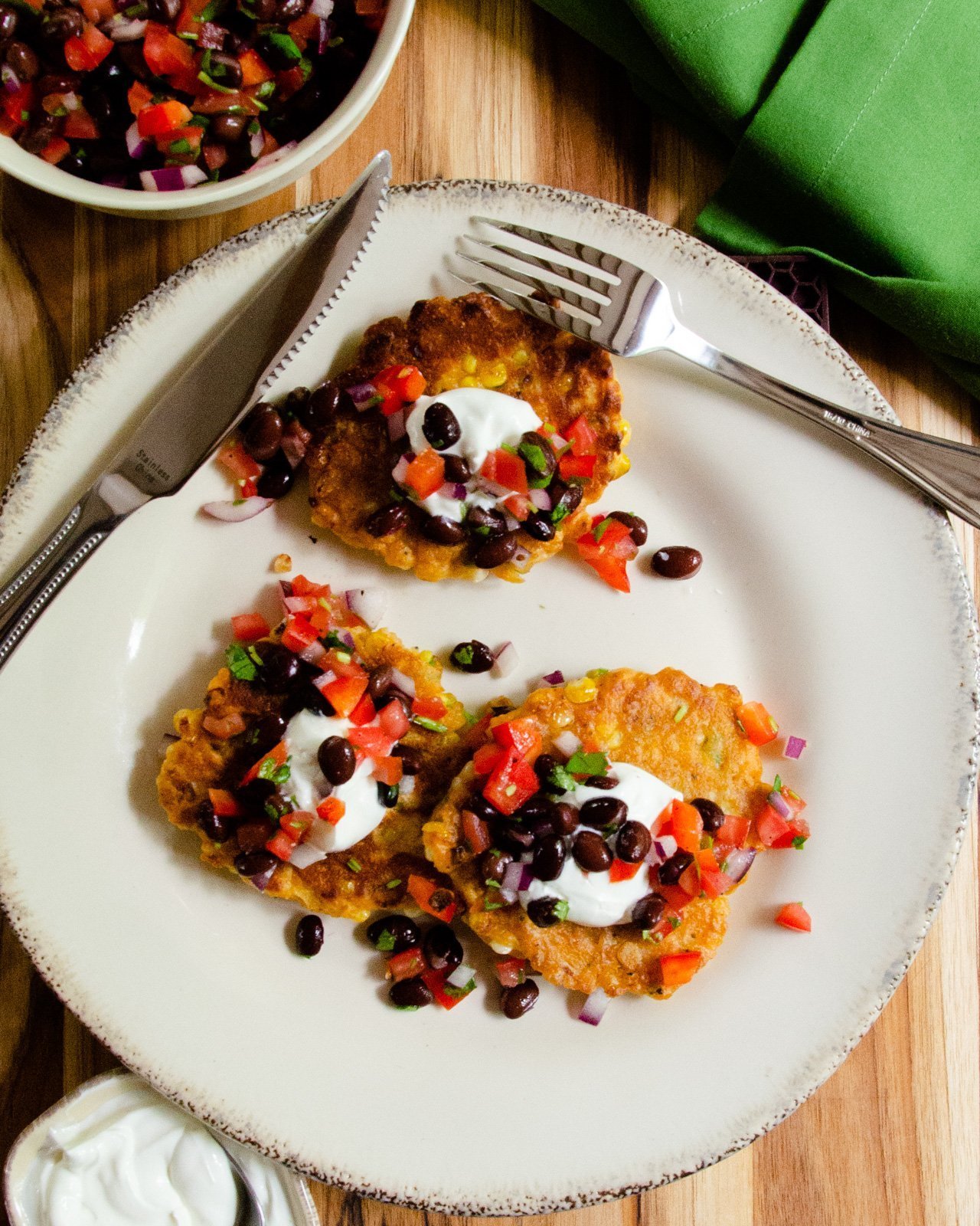 Spicy Corn Cakes Blue Jean Chef Meredith Laurence