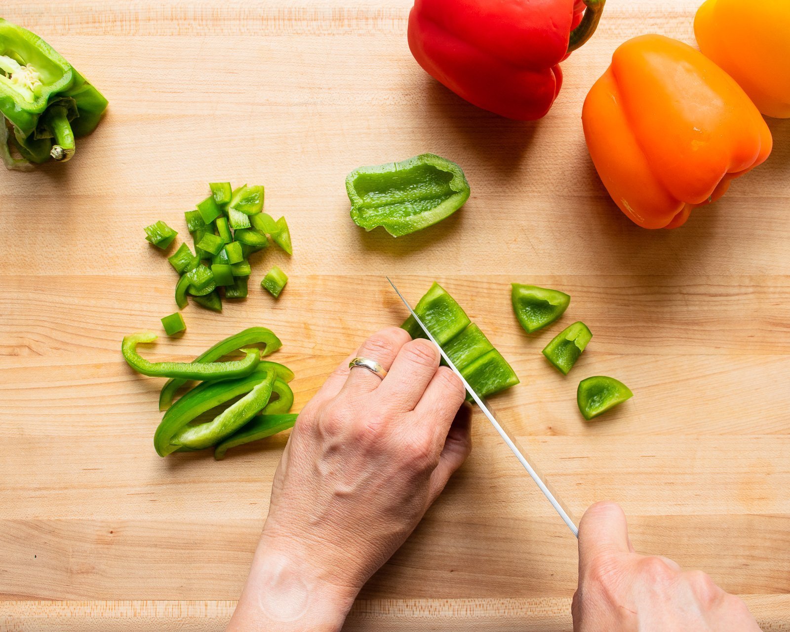 How to Cut a Bell Pepper Blue Jean Chef Meredith Laurence