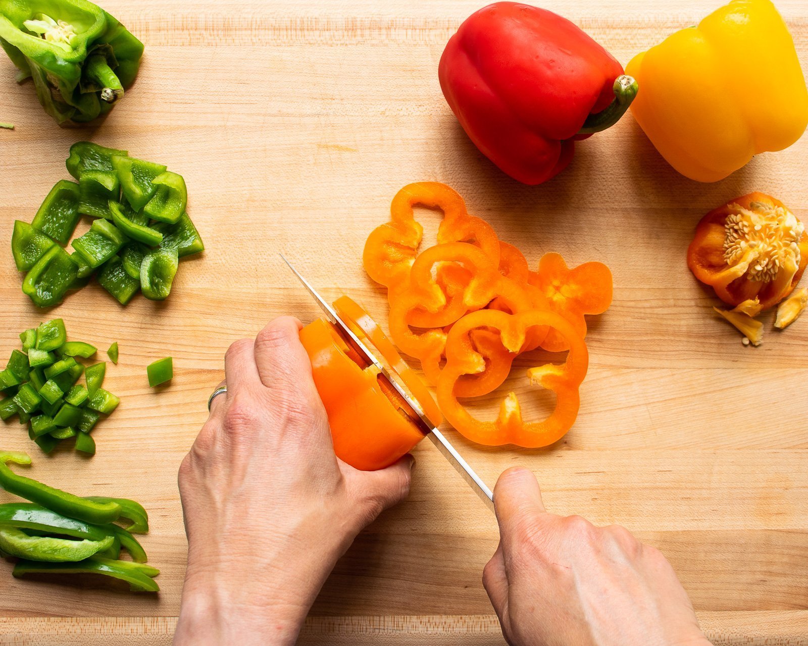 How to Cut a Bell Pepper Blue Jean Chef Meredith Laurence