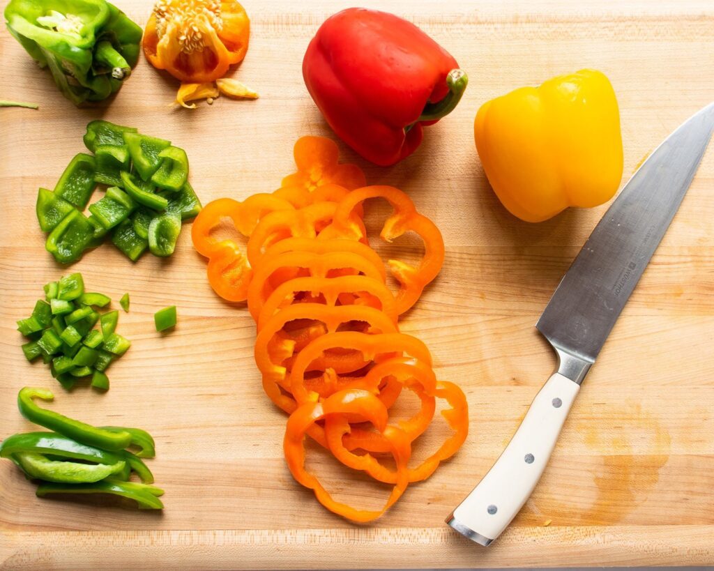 How to Cut a Bell Pepper  Blue Jean Chef - Meredith Laurence