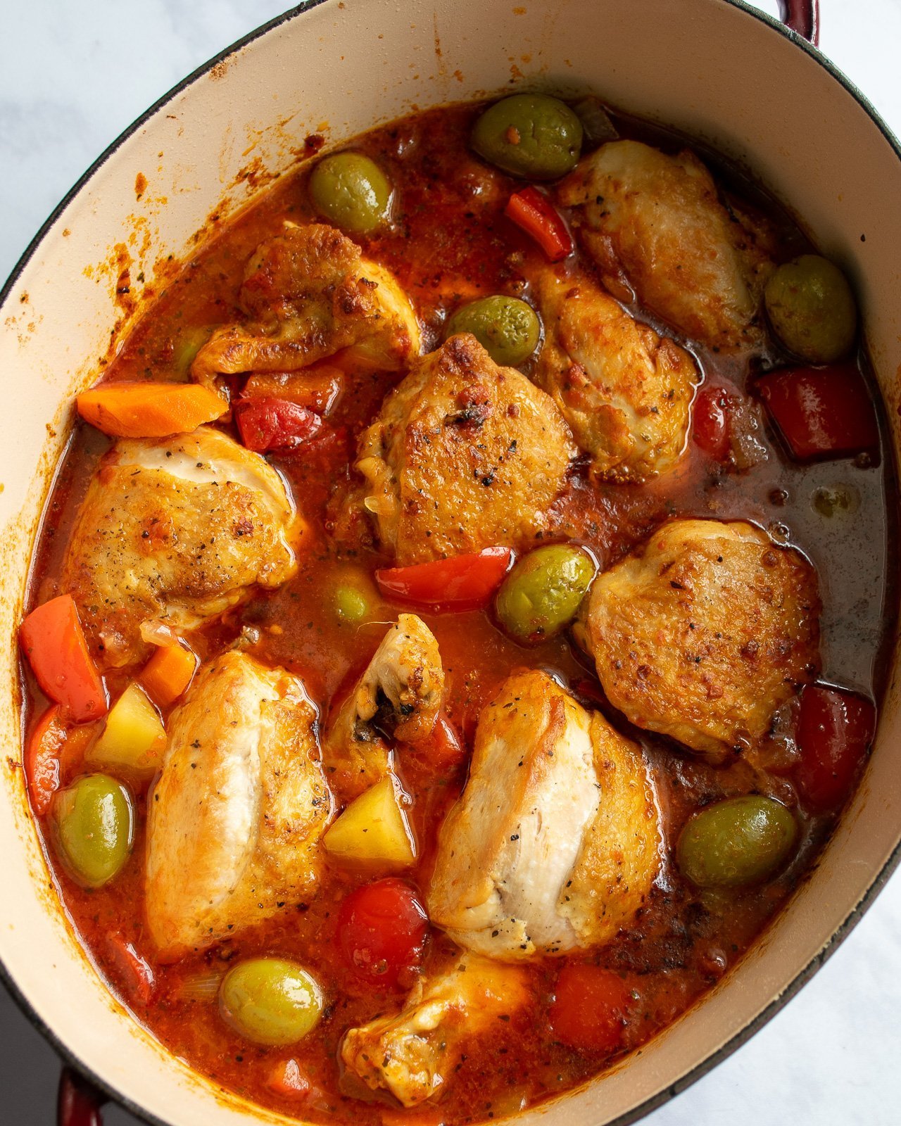 Spanish Style Chicken Stew | Blue Jean Chef - Meredith Laurence