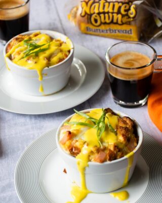 Eggs Benedict Bread Puddings