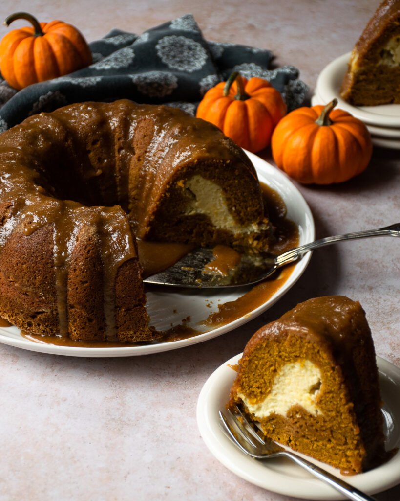 Pumpkin Spice Bundt Cake With Maple Glaze