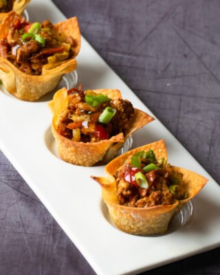 Chicken Egg Roll Wonton Cups