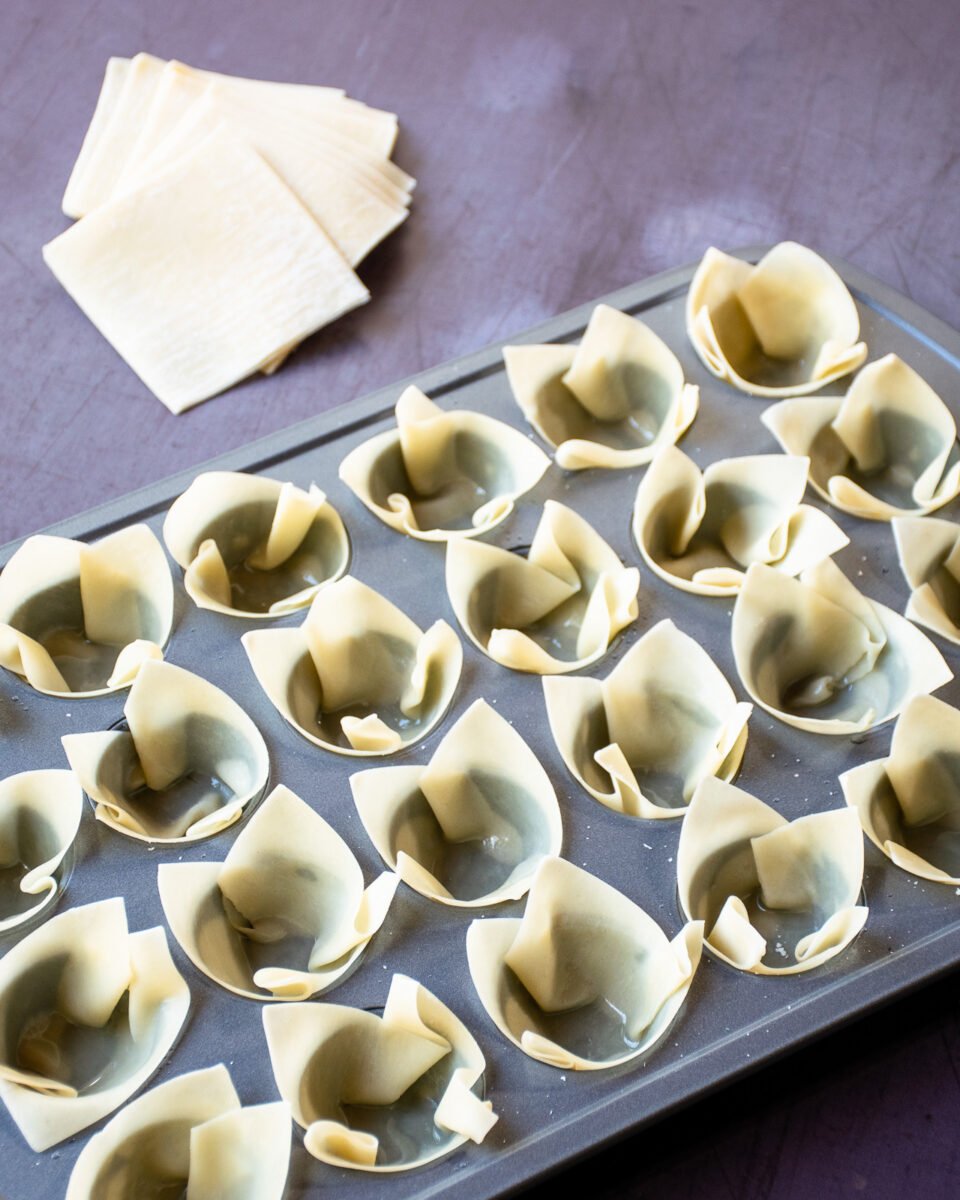 Chicken Egg Roll Wonton Cups | Blue Jean Chef - Meredith Laurence