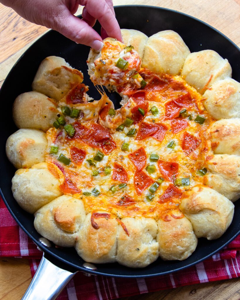 https://bluejeanchef.com/uploads/2020/01/Skillet-Pizza-Bread-1280-753-819x1024.jpg