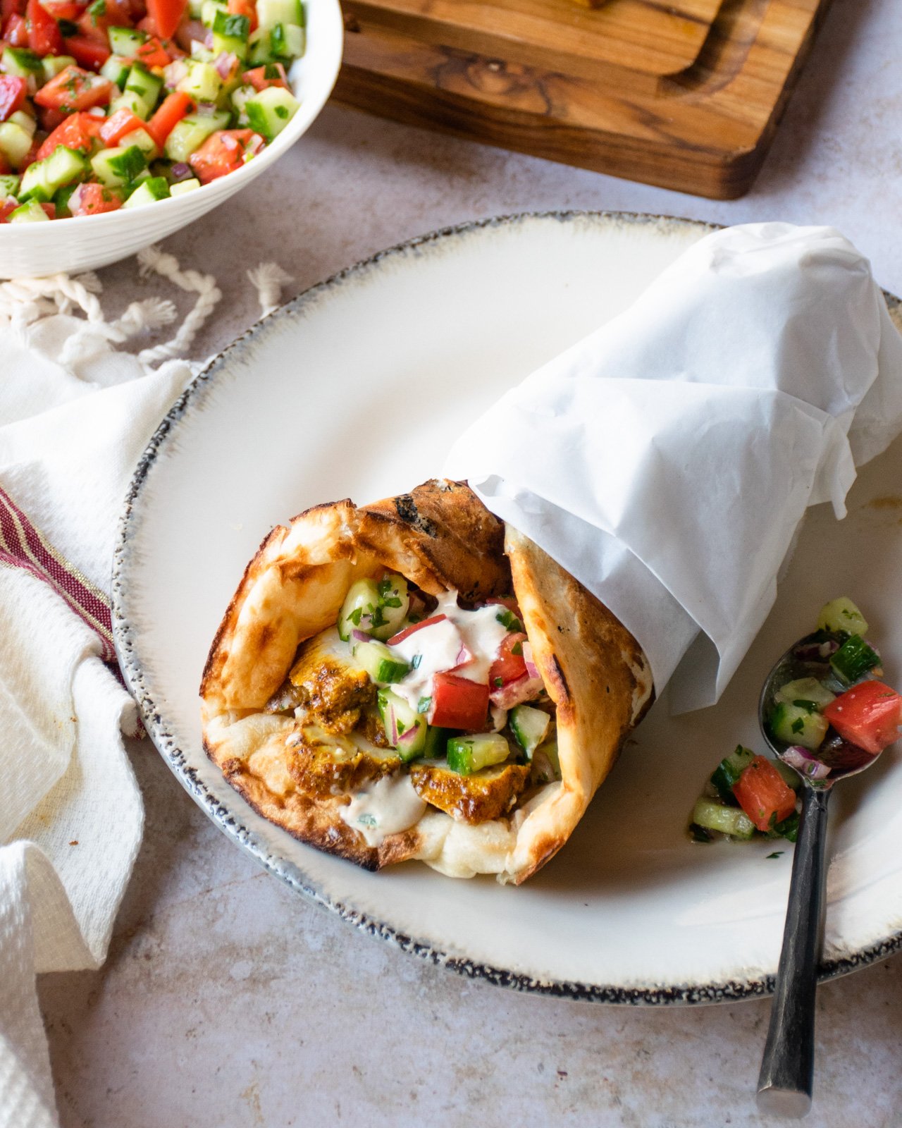 Air Fryer Chicken Shawarma Wrap  Blue Jean Chef - Meredith Laurence