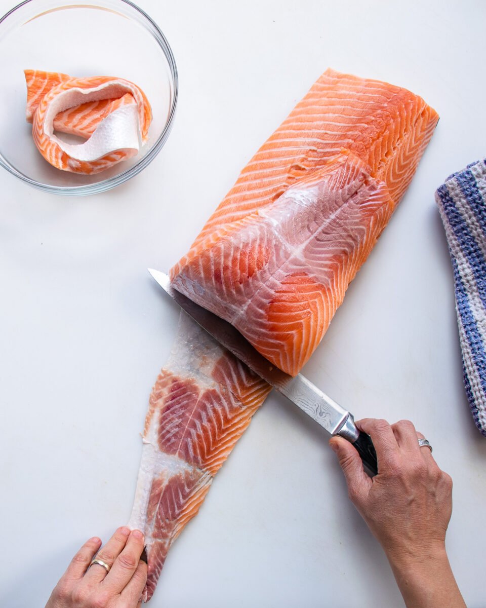 How to Cut a Side of Salmon | Blue Jean Chef - Meredith Laurence