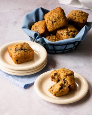 Whole Wheat Banana Chocolate Muffins