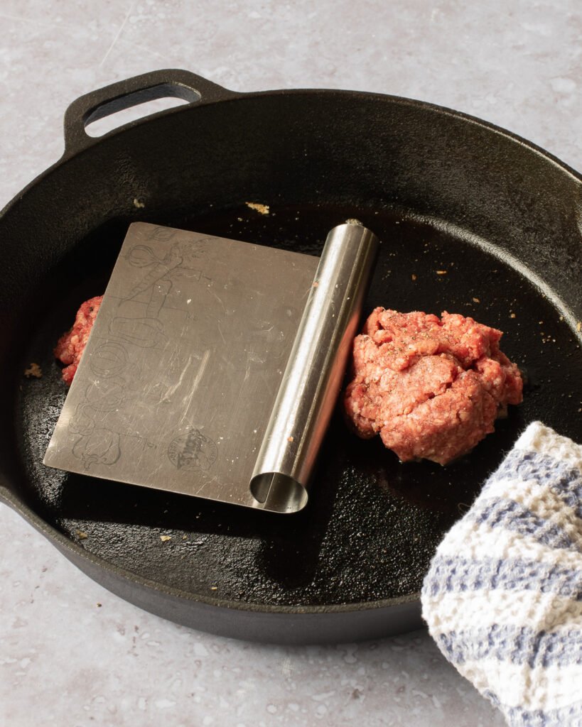 Grilled Cast Iron Smash Burgers - Sarcastic Cooking