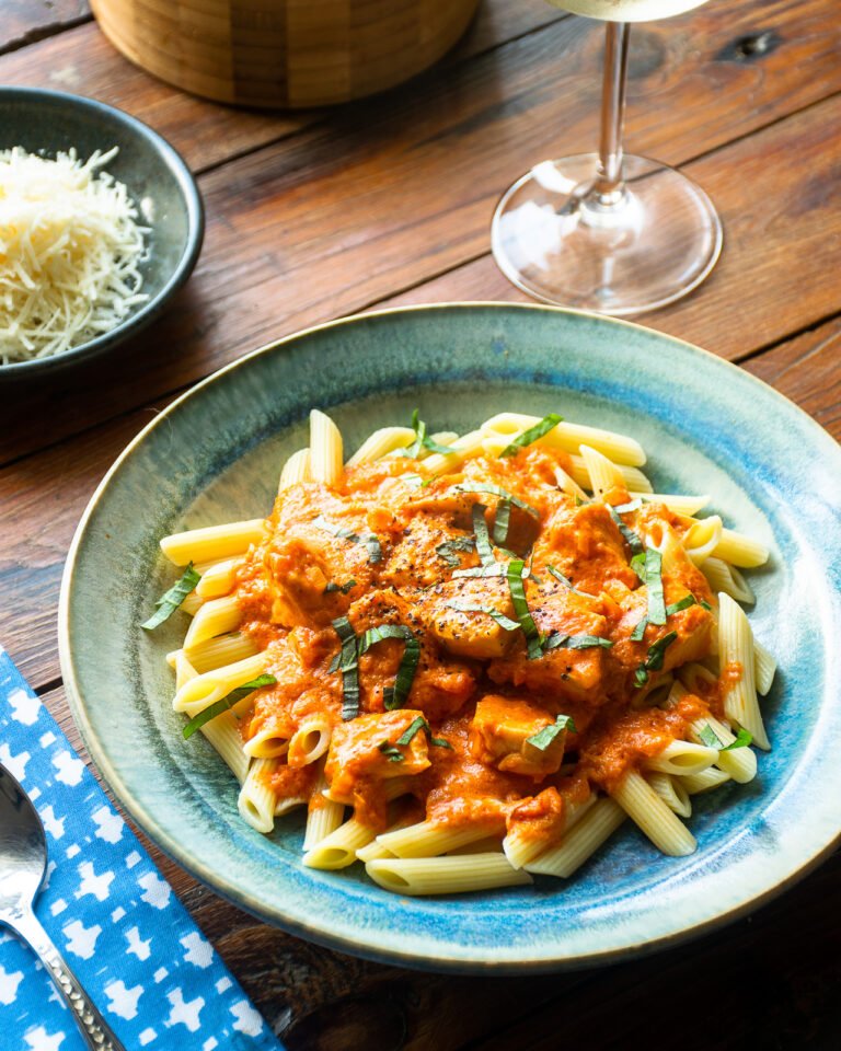 Salmon Penne alla Vodka Blue Jean Chef Meredith Laurence
