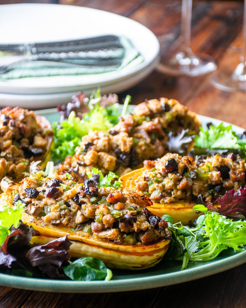 Stuffed Delicata Squash Blue Jean Chef Meredith Laurence