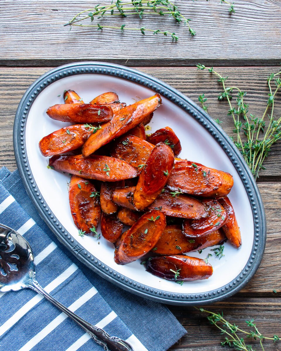 Balsamic Glazed Roasted Carrots Blue Jean Chef Meredith Laurence