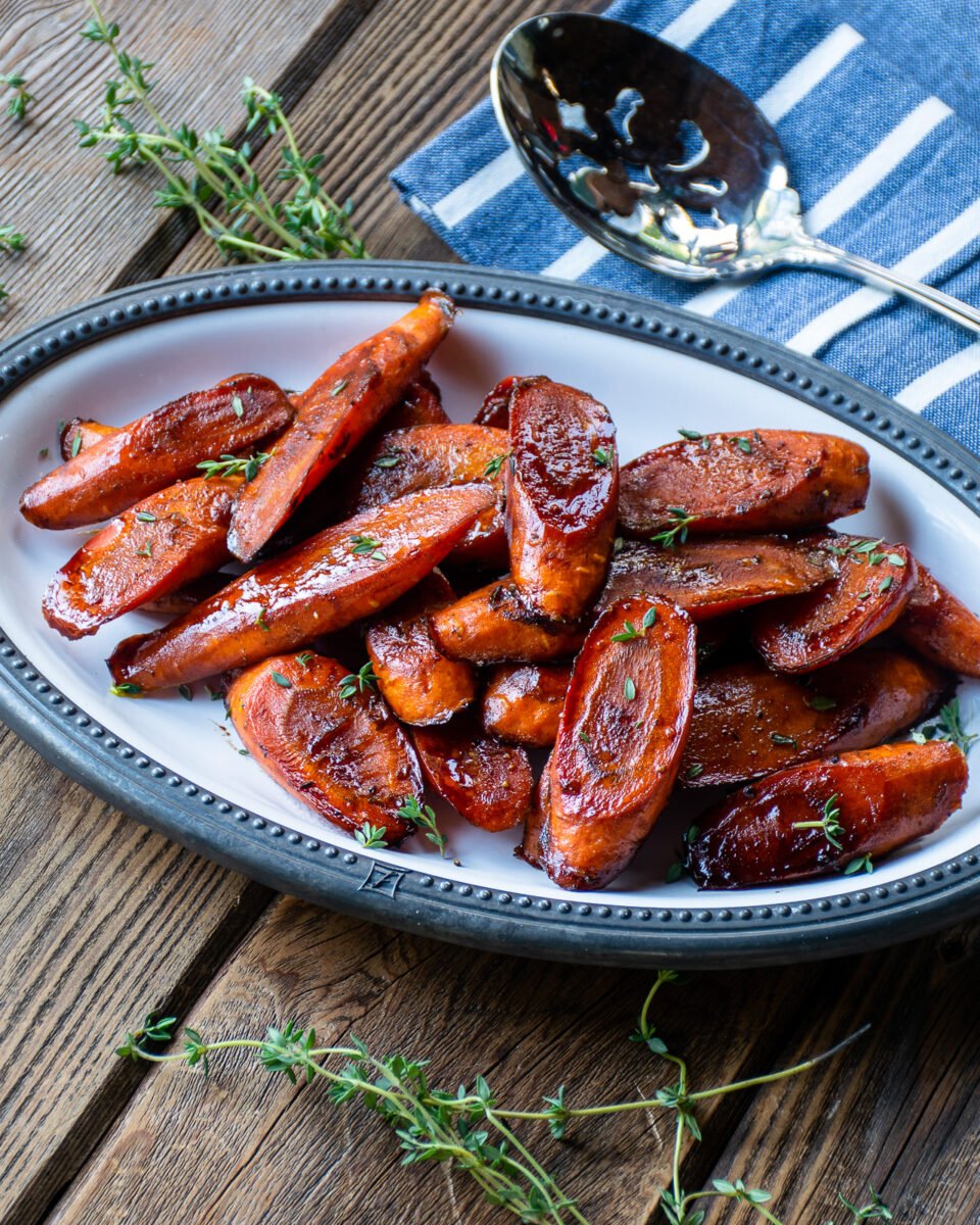 Balsamic Glazed Roasted Carrots Blue Jean Chef Meredith Laurence