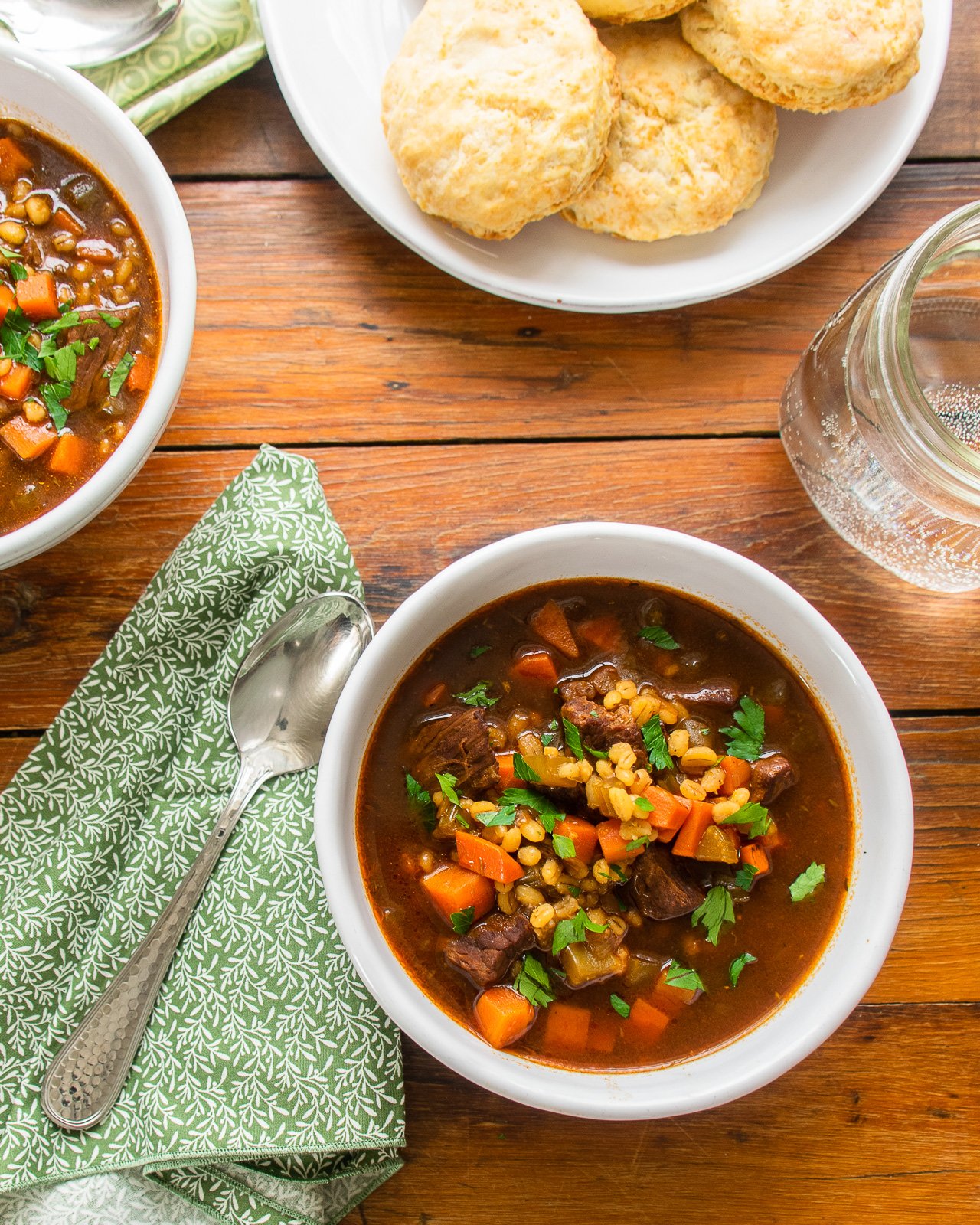 Traditional Beef and Barley Soup Recipe - Chef Billy Parisi