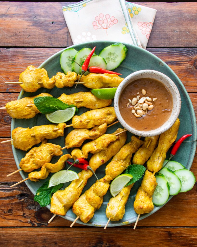 Chicken Satay Skewers - JoyFoodSunshine