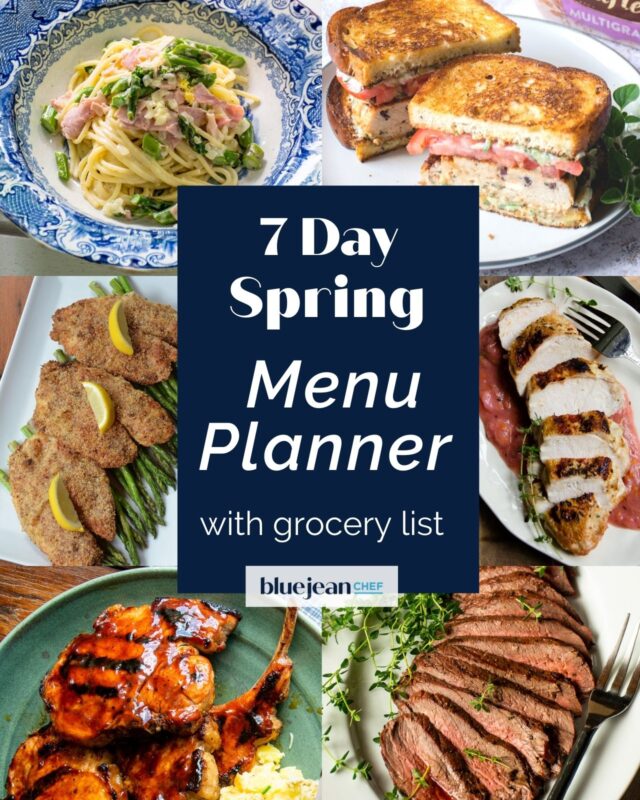 7-Day Menu Planner: Spring