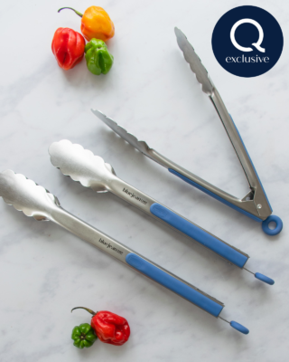Blue Jean Chef® 3-piece Stainless Steel Tong Set