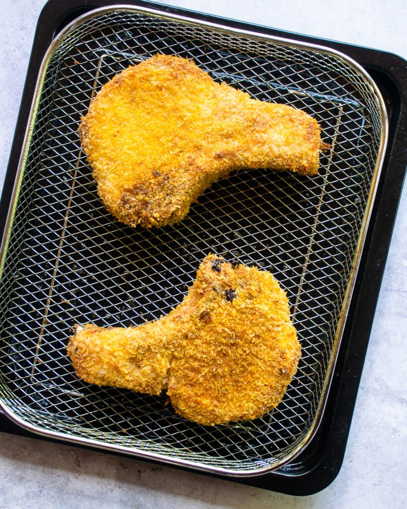 Breaded Air Fryer Bone-in Pork Chops