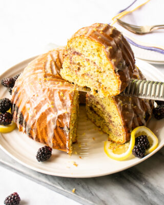 Lemon Blackberry Poppy Seed Cake