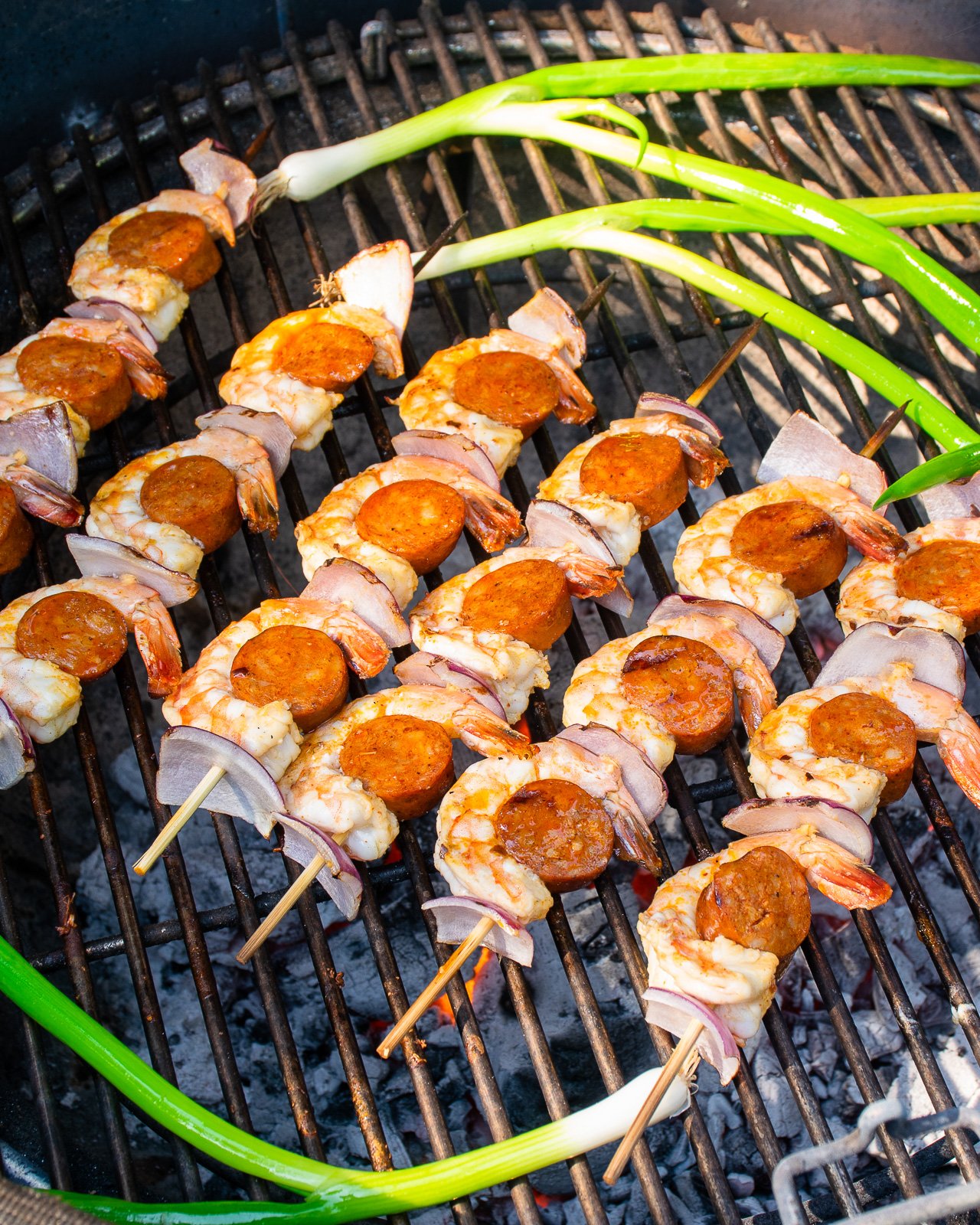 Grilled Shrimp Chorizo Skewers Blue Jean Chef Meredith Laurence